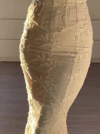 Estelle Floral Embroidered Strapless Maxi Dress