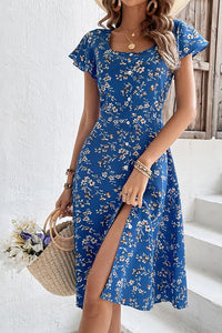 Boho Floral Button-Up Maxi Dress