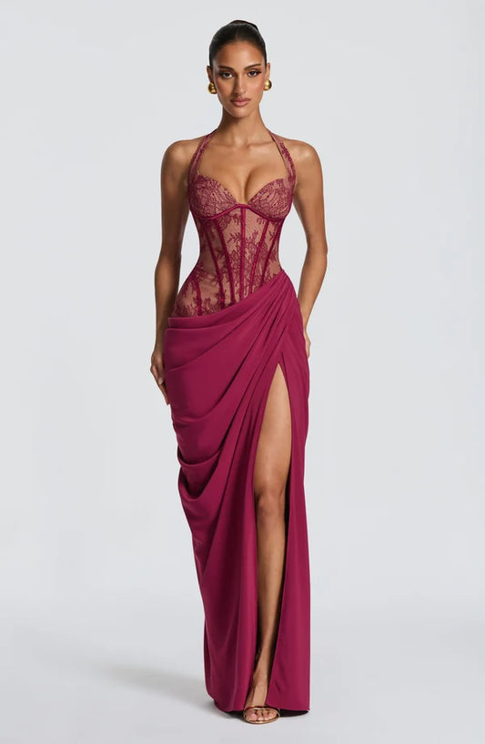 Bonita Maxi Dress for women by Revalline featuring an elegant floor-length silhouette, perfect for weddings, evening parties, formal occasions, and special events.