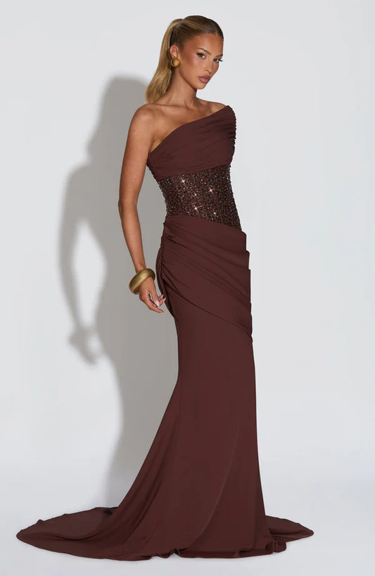Women's Ellora Maxi Dress featuring a flattering silhouette for weddings and special occasions