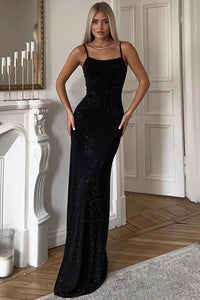 Bodycon Backless Crystal-embellished Strap Dress For Women