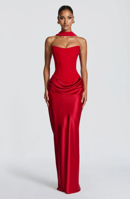 Maggie Maxi Dress for women by Revalline featuring an elegant full-length silhouette for weddings, evening parties, formal events, and special occasions