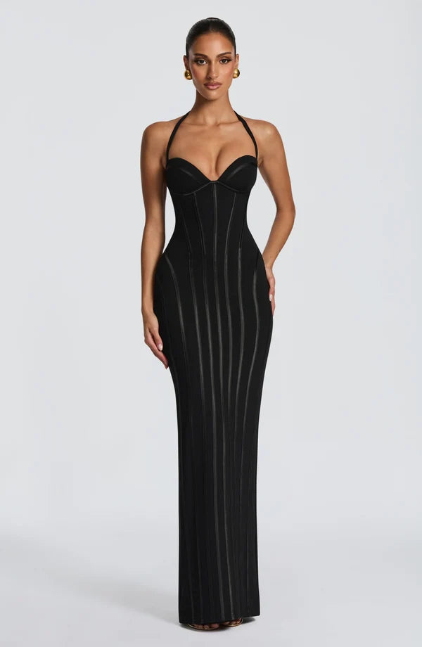 Revalline Nigella Maxi Dress for women featuring an elegant full-length silhouette, premium fabric, and a flattering fit for parties, weddings, evening events, and special occasions.